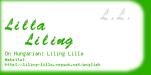 lilla liling business card